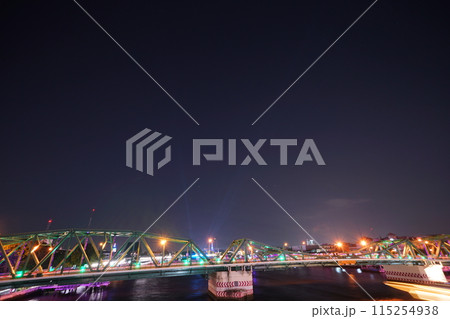 Memorial bridge（King Rama 1 bridge）in Bangkok 115254938