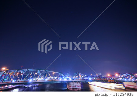 Night View of Memorial bridge(King Rama 1 bridge) Night View of Memorial bridge(King Rama 1 bridge) 115254939