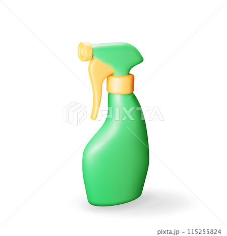 3d bottle with liquid detergent isolated on white. 3d bottle with liquid detergent isolated on white. 115255824
