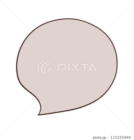 手描きの吹き出し_グレージュ 115255949