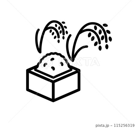 升に入った米のイラスト 115256319