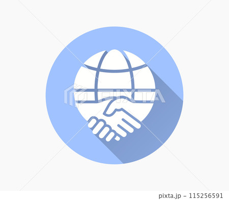 Commonwealth flat icon with long shadow for graphic and web design. 115256591