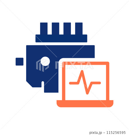 High pressure pump diagnostics icon on white background. Vector illustration. 115256595