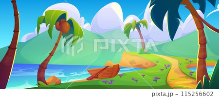 Tropical lagoon landscape 115256602