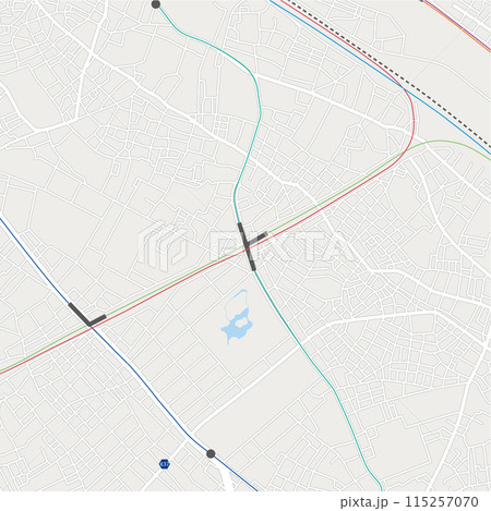 駒込駅の半径1キロ地図_文字なし 115257070