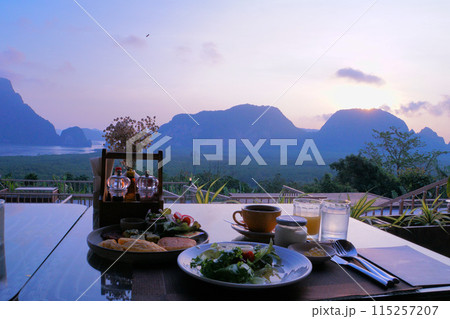 Breakfast at Samet Nangshe Boutique in Thailand 115257207