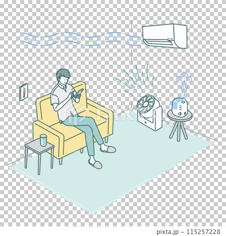 How to save energy on air conditioners in summer (using a circulator/humidifier in the living room) How to save energy on air conditioners in summer (using a circulator/humidifier in the living room) 115257228