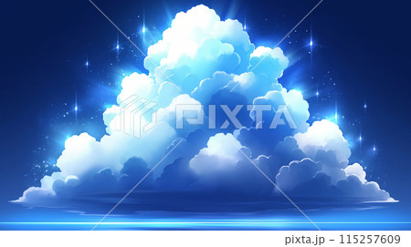 光り輝く積乱雲