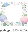 紫陽花の可愛いフレーム枠 115257852