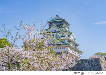 【春の大阪城公園】大阪城天守閣と桜 【春の大阪城公園】大阪城天守閣と桜 115258284
