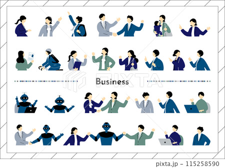 ビジネスシーン人物素材集 ビジネスシーン人物素材集 115258590