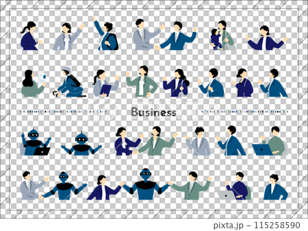 ビジネスシーン人物素材集 ビジネスシーン人物素材集 115258590