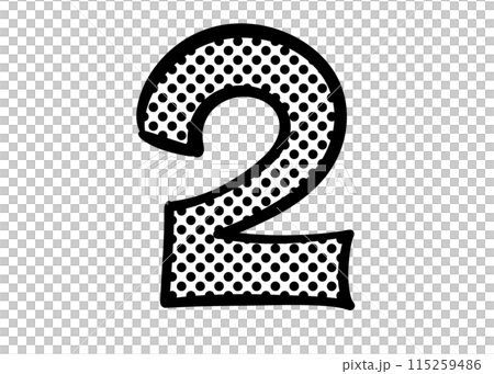 数字の2ドット 115259486