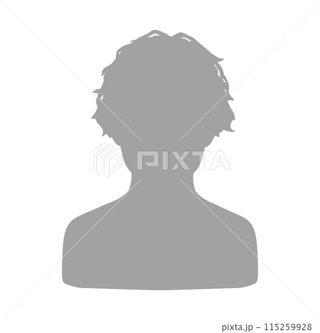 ウェーブヘアの男性シルエットアイコン ウェーブヘアの男性シルエットアイコン 115259928