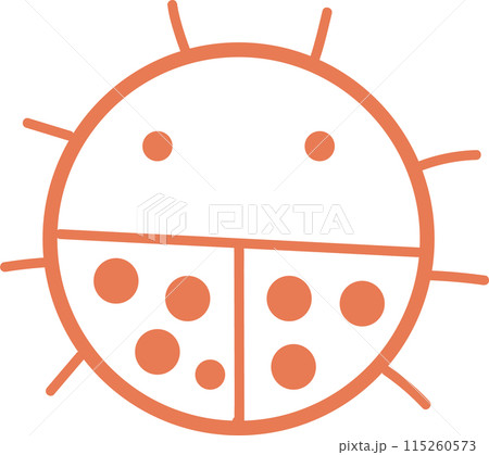 かわいい手描きのてんとう虫のイラスト 115260573