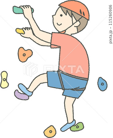 ボルダリングをする男の子 ボルダリングをする男の子 115260986