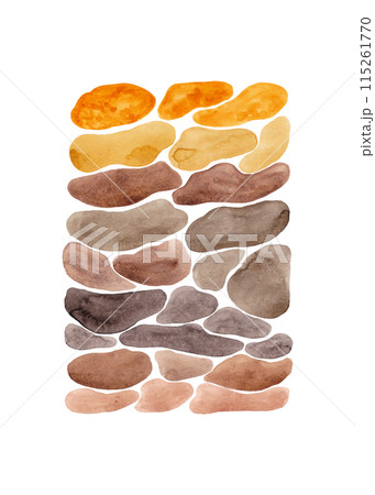 Brown tones. Isolated abstract stains, watercolor texture, great design for any purpose. Artistic background. Decorative elements imitating the spotted skin of an animal. Camouflage Brown tones. Isolated abstract stains, watercolor texture, great design for any purpose. Artistic background. Decorative elements imitating the spotted skin of an animal. Camouflage 115261770