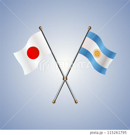 Japan and Argentina flags relations 115261795