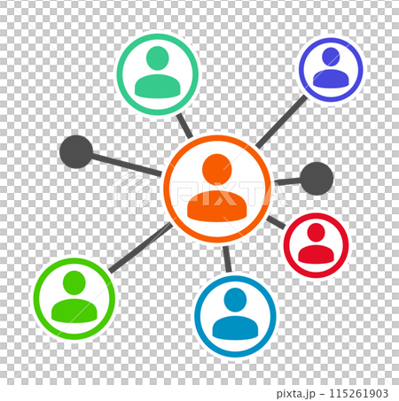 Social network connection icons Social network connection icons 115261903