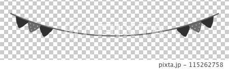 Triangular flag garland with blank space - cute hand-drawn decoration material Triangular flag garland with blank space - cute hand-drawn decoration material 115262758