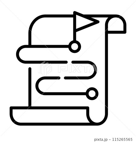 プロセスが描かれたガイドラインを表すアイコン。 115265565