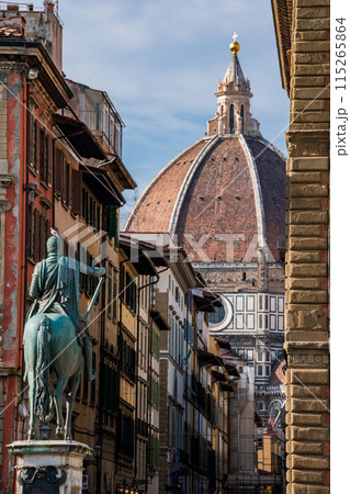 イタリアのフィレンツェのきれいな街並みの景色 115265864