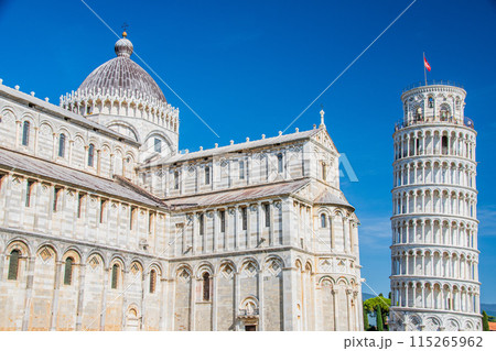 ピサの斜塔が見れるイタリアのピサの街 ピサの斜塔が見れるイタリアのピサの街 115265962