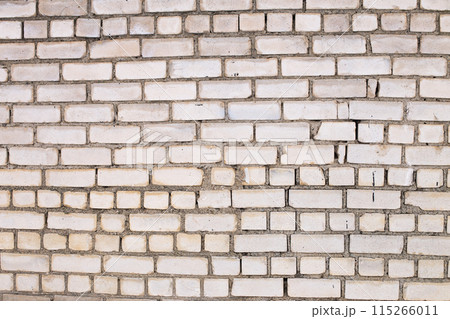 Old brick white color wall background. Light stone texture 115266011
