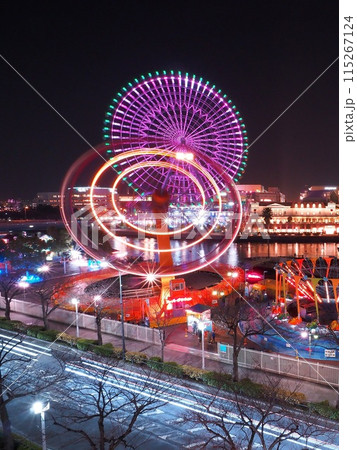 神奈川県 みなとみらい コスモワールドのイルミネーション 3月 神奈川県 みなとみらい コスモワールドのイルミネーション 3月 115267124