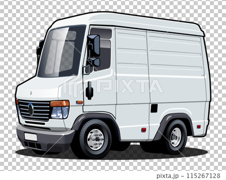Vector Cartoon delivery van Vector Cartoon delivery van 115267128