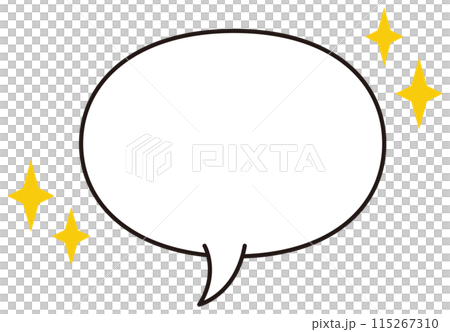 閃閃發光的簡單語音泡沫 115267310