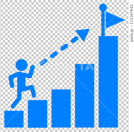 A person who works hard to achieve goals and achieves success 115267642