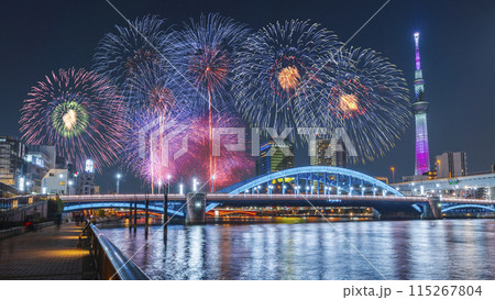 隅田川花火大会　夏イメージ【東京都・台東区－墨田区】 115267804