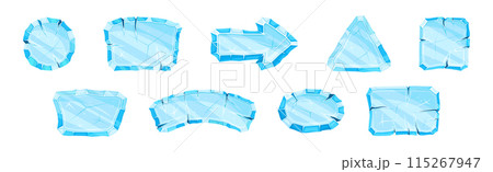 Ice Shaped Elements for Game and Web Design...のイラスト素材 [115267947] - PIXTA