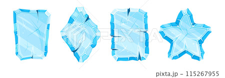Ice Shaped Elements for Game and Web Design...のイラスト素材 [115267955] - PIXTA