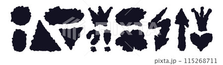 Abstract shape of crown, paper cloud, ragged arrow 115268711