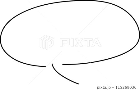シンプルな手描きの吹き出しのイラスト シンプルな手描きの吹き出しのイラスト 115269036