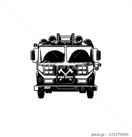 Firetruck vector drawing on white background Firetruck vector drawing on white background 115270565