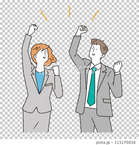 穿著膽量的衣服的男人和婦女擺在 115270838