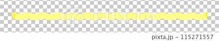黄色の蛍光ペン・ラインマーカーの波線 - シンプルな線のあしらい・デコレーション素材 黄色の蛍光ペン・ラインマーカーの波線 - シンプルな線のあしらい・デコレーション素材 115271557