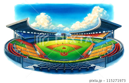 野球場と青空 野球場と青空 115271973
