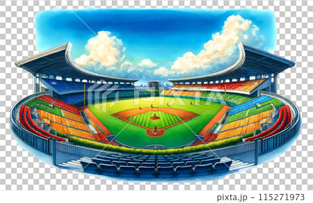 野球場と青空 野球場と青空 115271973