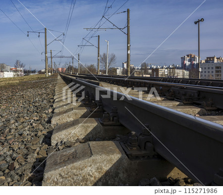 Two branches of electrified railway for the movement of trains with electric traction 115271986