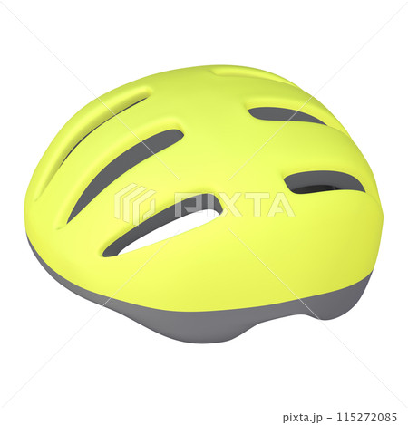 自転車用品のイラスト素材　ヘルメット（1_2）イエロー 115272085