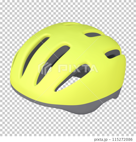 自転車用品のイラスト素材 ヘルメット(1_3)イエロー 自転車用品のイラスト素材 ヘルメット(1_3)イエロー 115272086