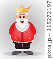 cartoon king character with crown and beard 115272197