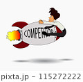 cartoon illustration concept bussiness competitor 115272222