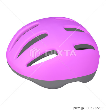 自転車用品のイラスト素材　ヘルメット（1_2）マゼンタ 115272230