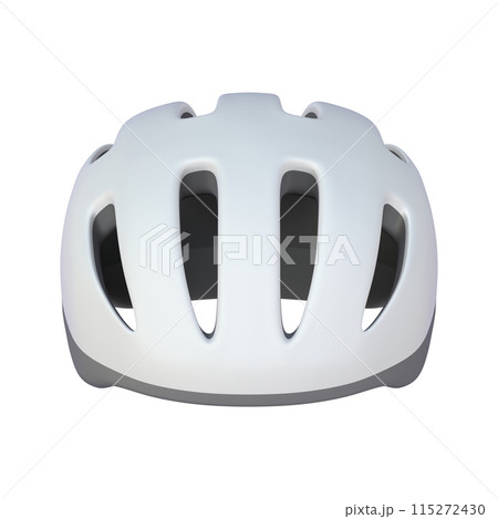 自転車用品のイラスト素材 ヘルメット(1_5)白 自転車用品のイラスト素材 ヘルメット(1_5)白 115272430