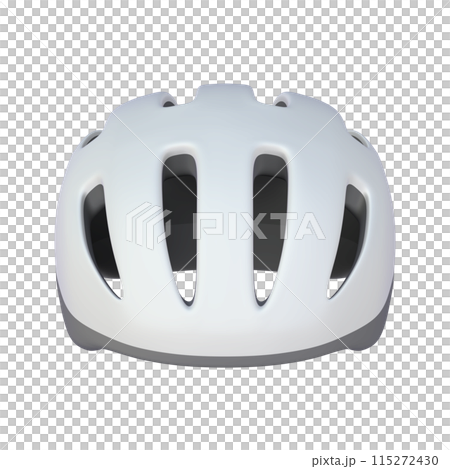 自転車用品のイラスト素材 ヘルメット(1_5)白 自転車用品のイラスト素材 ヘルメット(1_5)白 115272430